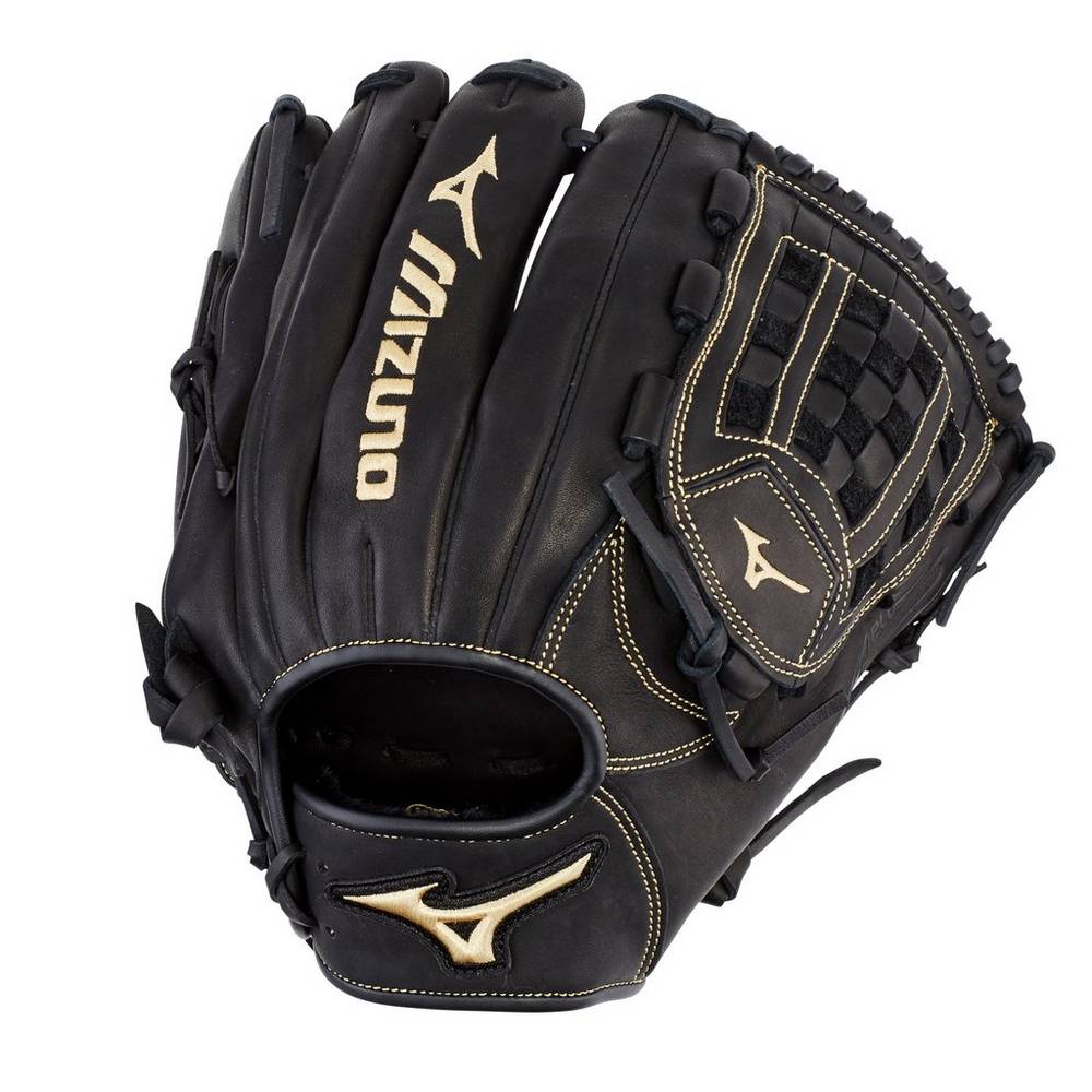 Panske Rukavice Mizuno MVP Prime Pitcher/Outfield 12" Baseball Čierne Vypredaj SJDR61245